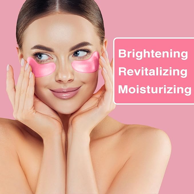 60pcs Under Eye Mask, Pink Collagen Under Eye Patches for Puffy Eyes & Dark Circles Treatments, Reduce Under Eye Bags Smooth Wrinkles, Lighthen Fine Lines, Moisturizing Under Eye Masks-Velvo Beauty