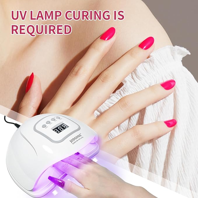 JODSONE 10ml 6 Colors Red Rose Pink Gel Nail Polish Set All Seasons Soak off U V Lamp Gel Manicure Set for Nail Art Long Lasting Valentine's Day Gifts for Her-Velvo Beauty