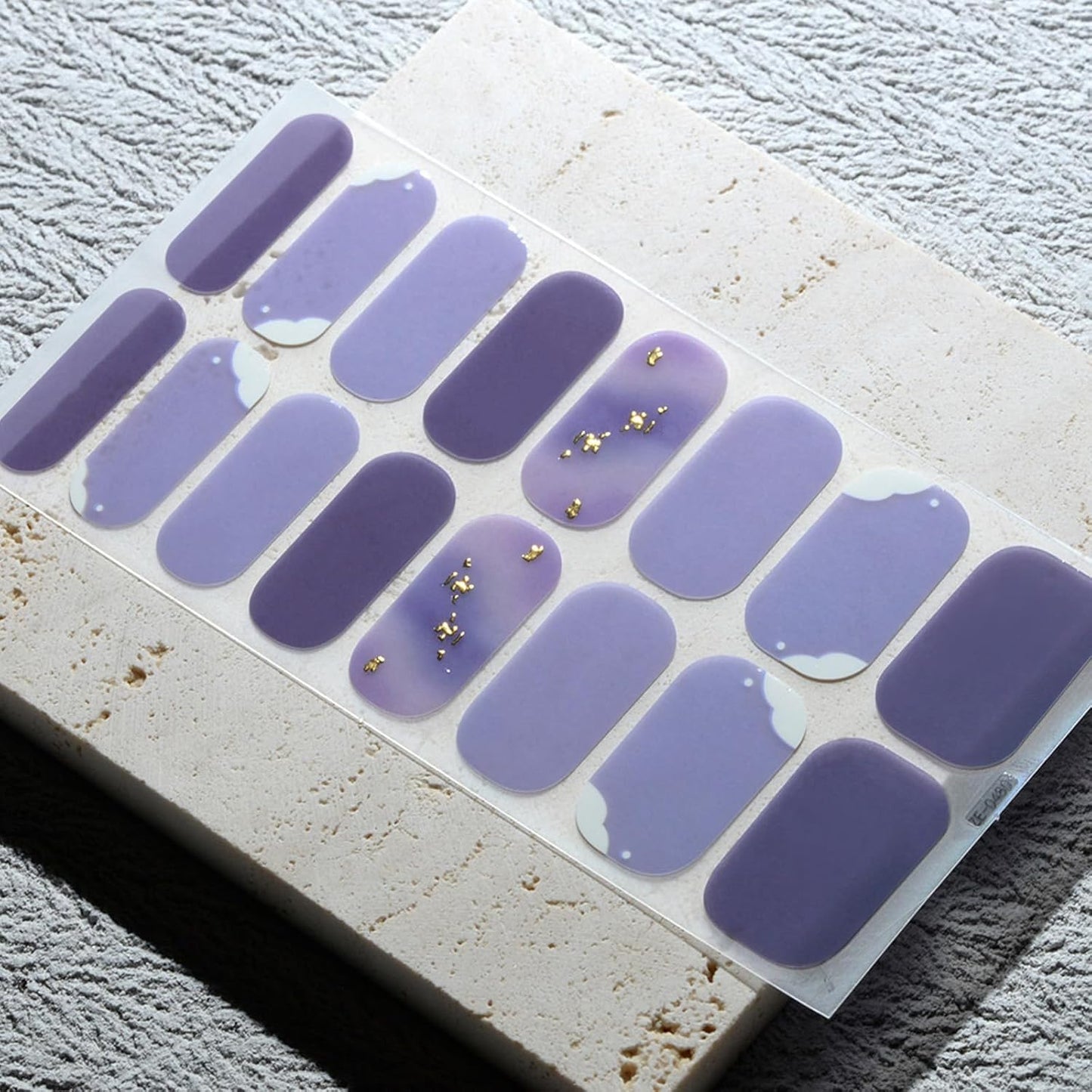 Nail Polish Strips, 32PCS Salon Quality Wraps, Long Lasting Gel Nail Stickers for Women Easy Apply& Remove (Violet Hill)-Velvo Beauty