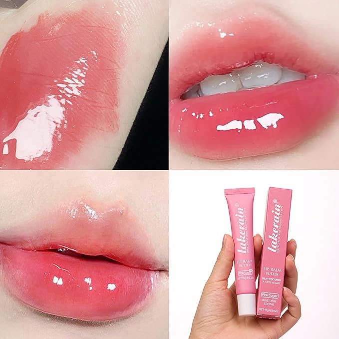 Lip Butter Balm, Day/Night Hydrating Lip Mask, Moisturizing Lip Balm Butter, Ultra-Nourishing Lip Care Moisturizer, Lip Butter Gloss Shine Lip Glow Oil Makeup#6 Pink Sugar-Velvo Beauty