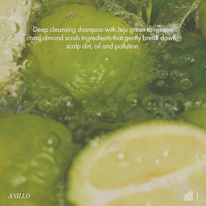 Lime Sunday Refresh Shampoo with Vitamin C, Korean Jeju Tangerine, Mint & Almond Powder for Oily Scalp Care – Exfoliating, Deep Cleansing, Lime Citrus Scent, Silicone & Paraben-Free (15.22 fl.oz)-Velvo Beauty