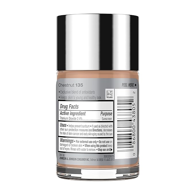 Neutrogena Healthy Skin Liquid Makeup Foundation with Broad Spectrum SPF 20 Sunscreen, Medium Coverage Foundation with Nourishing Pro-Vitamin B5, Chestnut 135, 1 fl. oz-Velvo Beauty