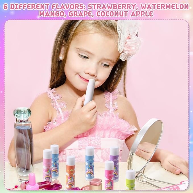 24 Sets Unicorn Party Favors Lip Balms Bulk for Kids Birthday Party Moisturizing Lip Balm for Unicorn Themed Celebration Gifts Lip Care Products for Classroom Rewards Favor Party Supplies-Velvo Beauty