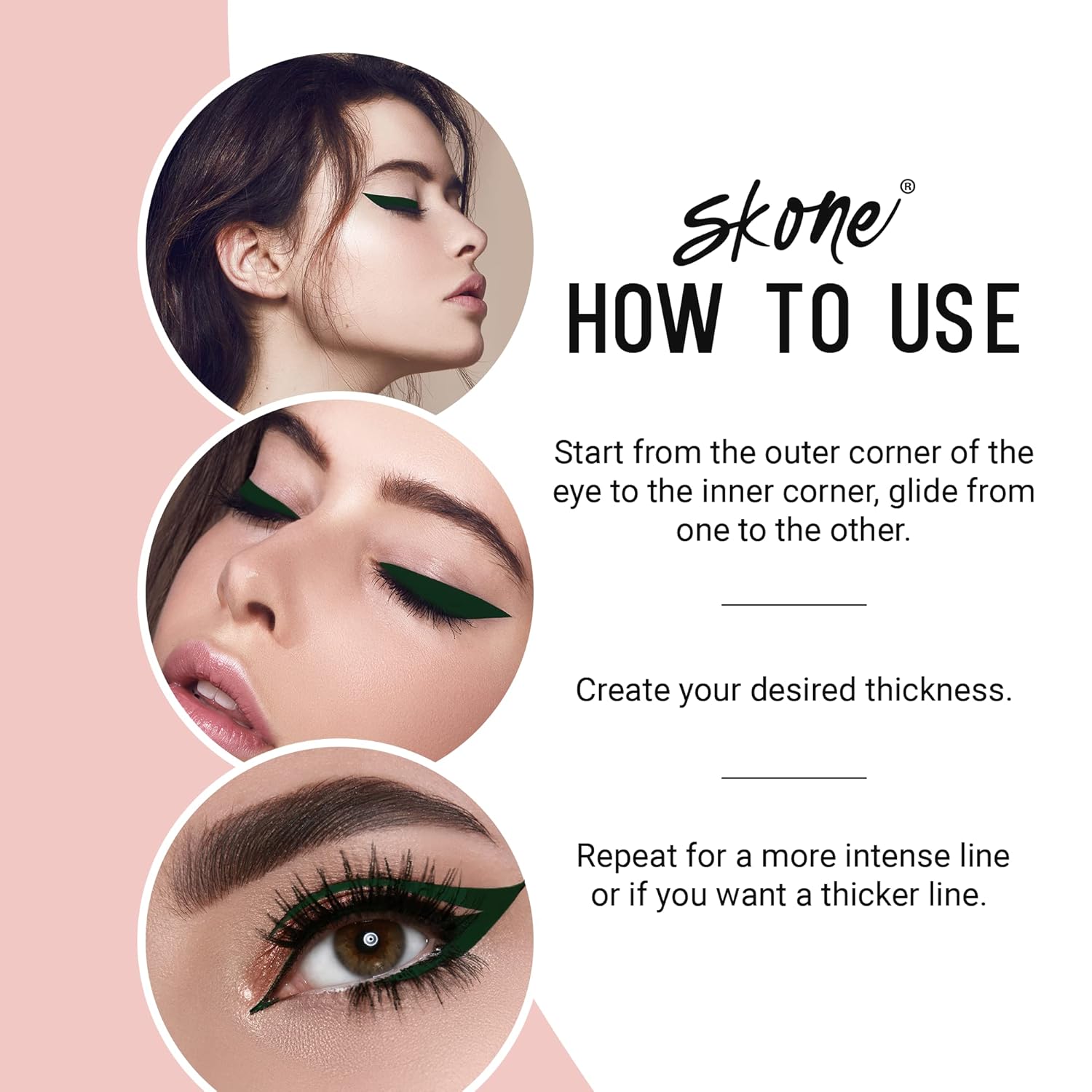 Skone Cosmetics Insanely Intense Tattooed Eyeliner Pen - Waterproof Liquid Eyeliner, Long Lasting, Sweat Proof, Smudge Proof Felt Tip Liquid Eyeliner - Pigmented Eye Liner Makeup, Hunter Green(0.07oz)-Velvo Beauty