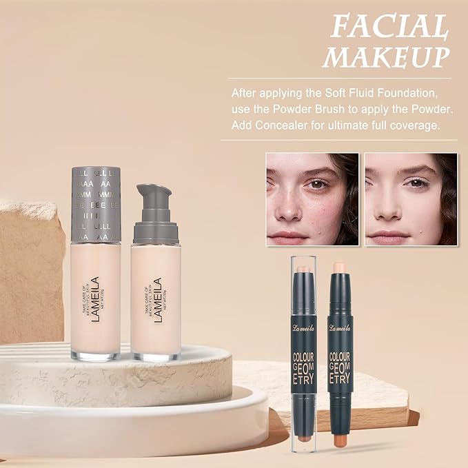 All in One Makeup Kit for Women Full Kit, Includes Eyeshadow,Foundation,Eyeliner,Mascara,Eyebrow pencil,Contour Stick, Makeup Brush, Makeup Sponge, Make Up Gift Set for Women, Teens-Velvo Beauty