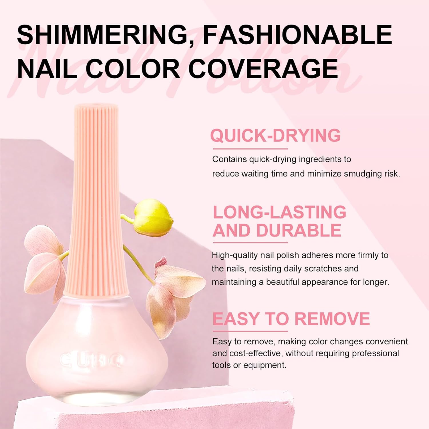 Major Dijit Light Pink Quick Dry Regular Nail Polish - Nail Art Lacquer, 0.41 Fl Oz-Velvo Beauty