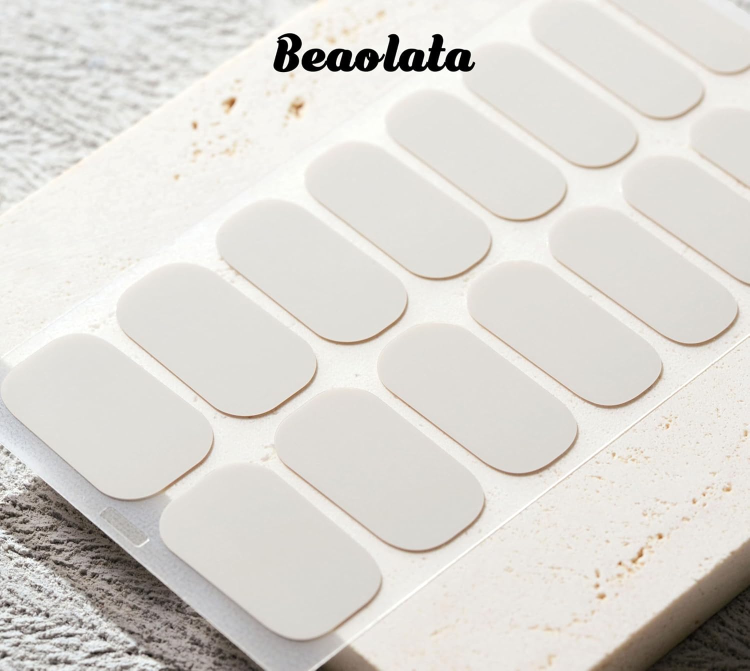 Nail Polish Strips, 32PCS Salon Quality Wraps, Long Lasting Gel Nail Stickers for Women Easy Apply& Remove (Grey Foggy on Afternoon)-Velvo Beauty