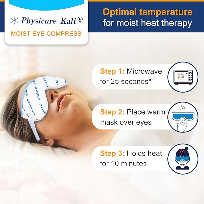 Heated Eye Mask | Moist Heat Eye Compress Relief for Dry Eyes, Imitated Eyes, Pink Eyes | Microwave Activated Dry Eye Therapy Mask-Velvo Beauty