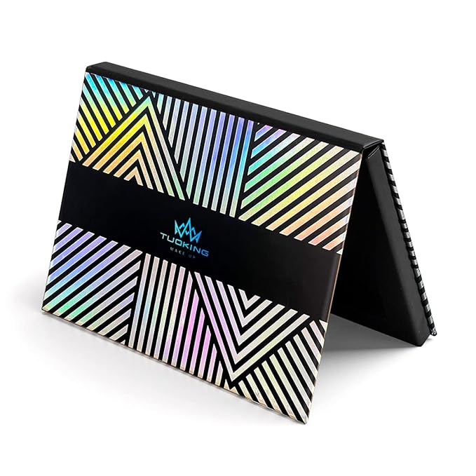 Makeup Magnetic Palette with Mirror and 20Pcs Metal Stickers, Empty Storage Palette for Eyeshadow Powder Highlighter-Velvo Beauty