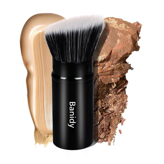 Makeup Brush, Banidy Retractable Kabuki Brush Foundation Brush for Powder Blush, Bronzer, Buffing, Liquid, Cream-Velvo Beauty