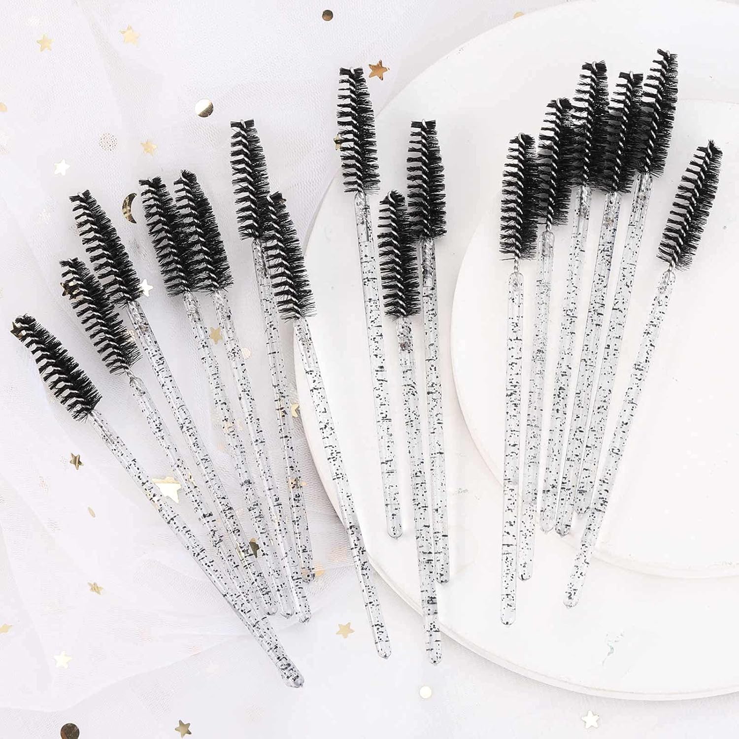 Tbestmax 2000 Disposable Mascara Wands Eyelash Brush Spoolies for Eyebrow Eye Lash Extension Black-Velvo Beauty