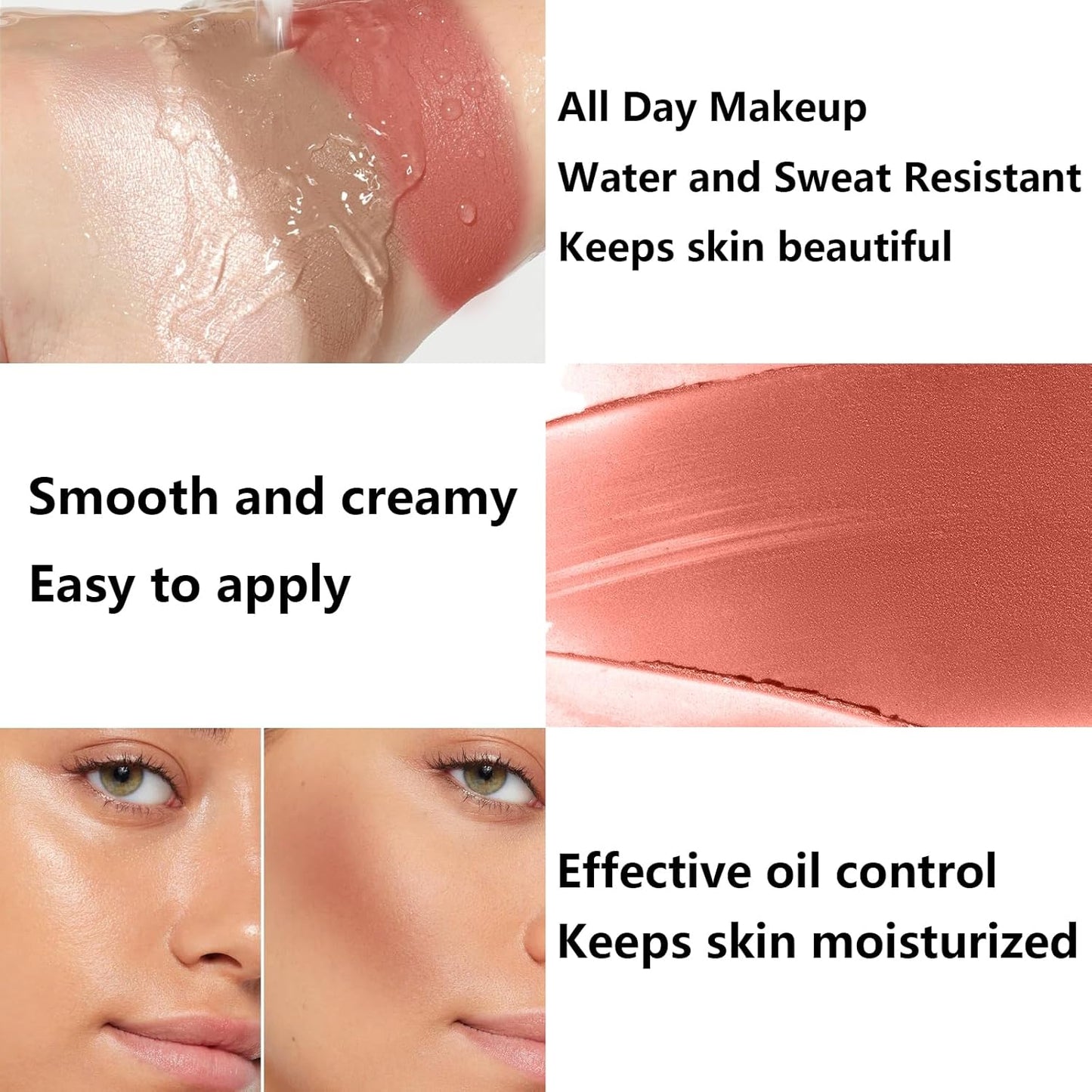 3Pcs Cream Contour Stick Makeup Kit, Shades with Highlighter, Blush and Bronzer Contour Stick for Sculpt the Cheeks, Long Lasting, Waterproof, Matte & Dewy Finish FAIR(7+9+11)-Velvo Beauty