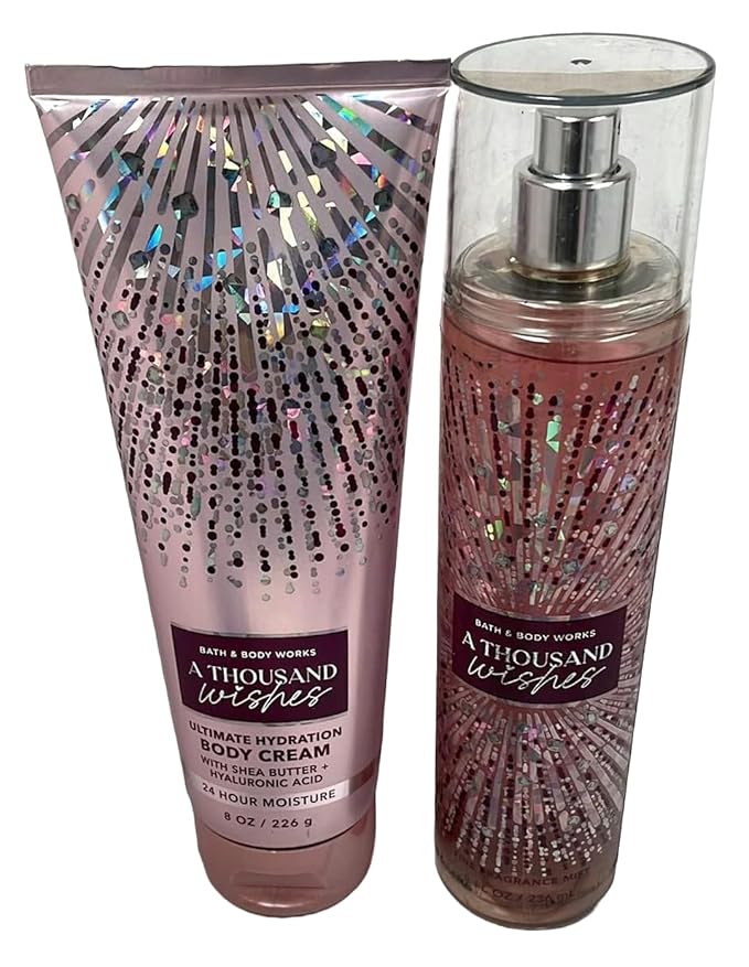 Bath & Body Works - Signature Collection - A Thousand Wishes- Gift Set- Fine Fragrance Mist & Ultra Shea Body Cream by Bath & Body Works-Velvo Beauty