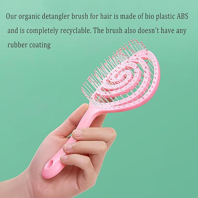 4 Pieces【Ultra-Soft】Baby Fine or Straight Hair Detangling Hair Brush for Kids【Skin-friendly material】Faster Blow Drying Styling Hair Detangling Brush with Flexible Bristles（Food grade ABS）Compact size-Velvo Beauty