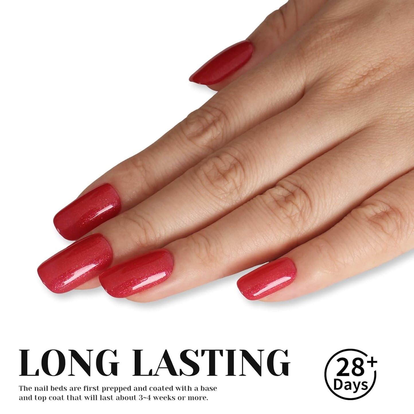 Dark Peach Glitter Gel Polish, Golden Sparkly Deep Peach Red Gel Nail Polish, 15ml UV/LED Soak Off Gel Polish for Manicure Salon or DIY Nail Art at Home - GP0093-Velvo Beauty