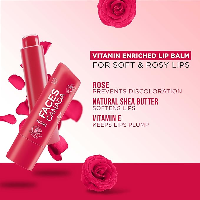 Red Tinted Lip Balm - Rose Petal | SPF 15 | 12 Hour Moisture | Rosy Soft Lips with Shea Butter & Vitamin E | Deep Nourishing for Dry Chapped Lips | 0.16 Oz/4.5g-Velvo Beauty