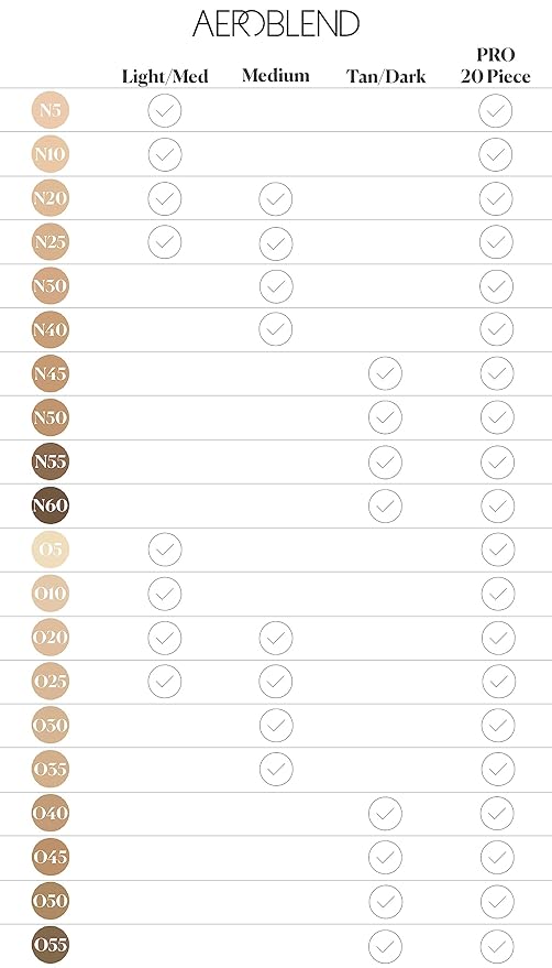 Airbrush Makeup Mini Sets (Tan/Dark)-Velvo Beauty