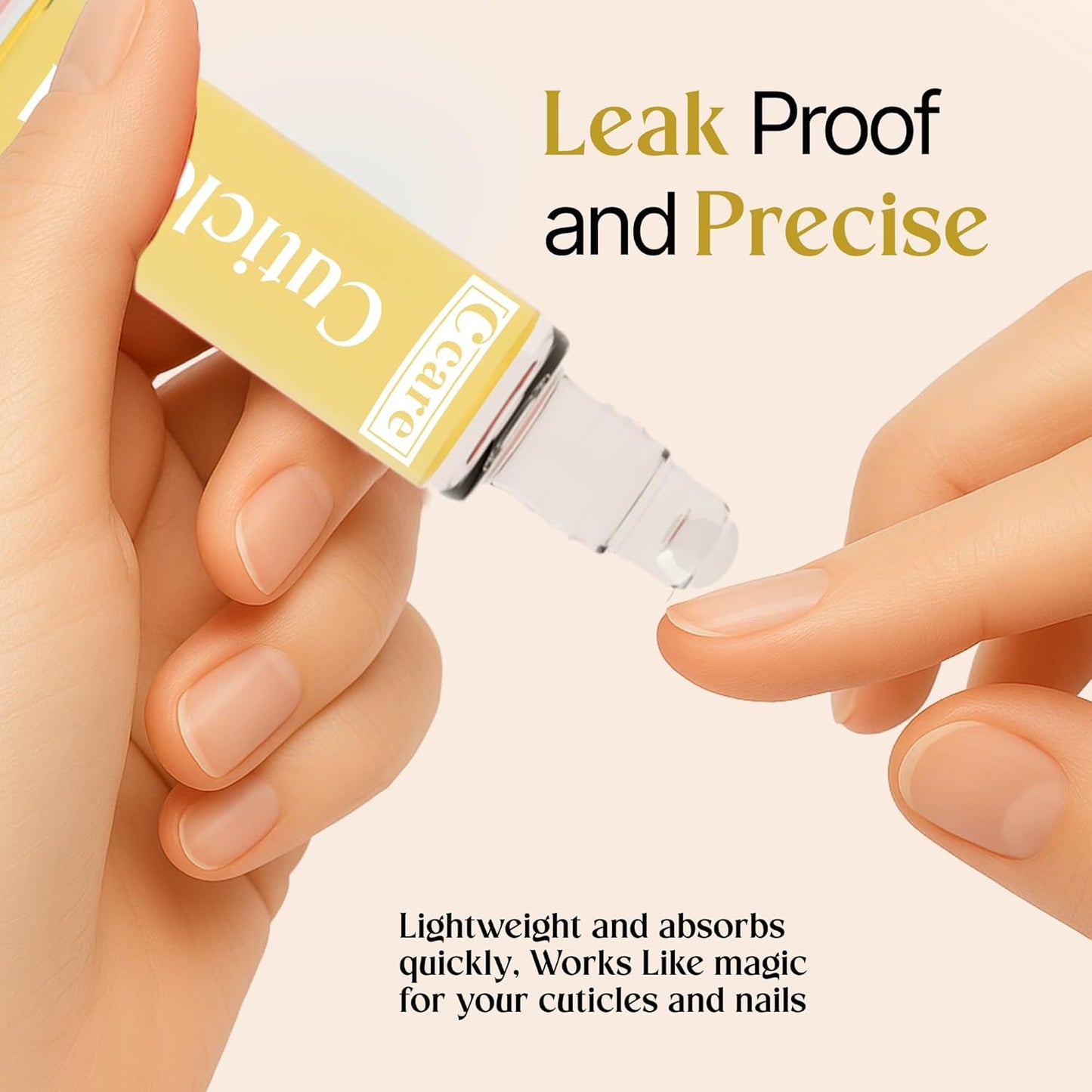 C CARE Sweet Almond Roll-On Cuticle Oil | Natural Revitalizing Hydrating Nail Oil For Repaired Cuticles Overnight | Remedy For Damaged Skin And Thin Nails | Paraben Cruelty Free Formula | 10ml-Velvo Beauty