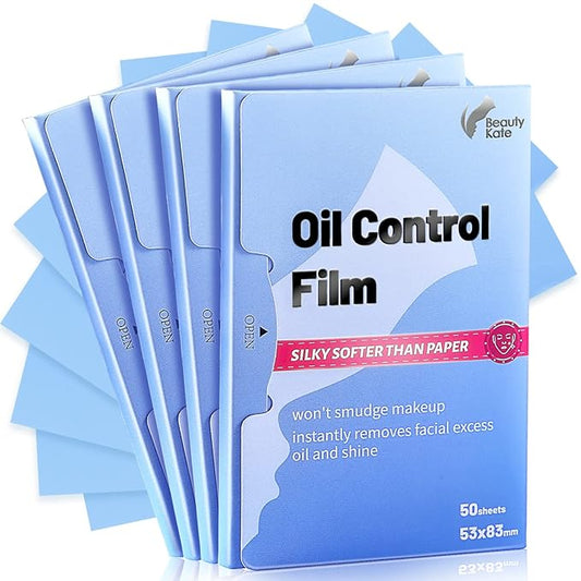Great Absorbent Oil Blotting Sheets for Face - 10% Larger Oil Control Film 4pk/200 Makeup Friendly Blotting Paper for Oily Skin, High-Performance, Tear-proof Oil Absorbing Tissues-Velvo Beauty