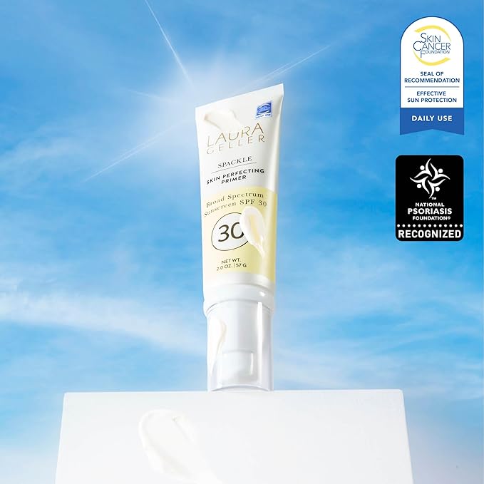 LAURA GELLER NEW YORK Spackle Skin Perfecting Primer Broad Spectrum Sunscreen SPF 30 - Primer for Face Before Makeup with Sun Protection for a Dewy Glow-Velvo Beauty
