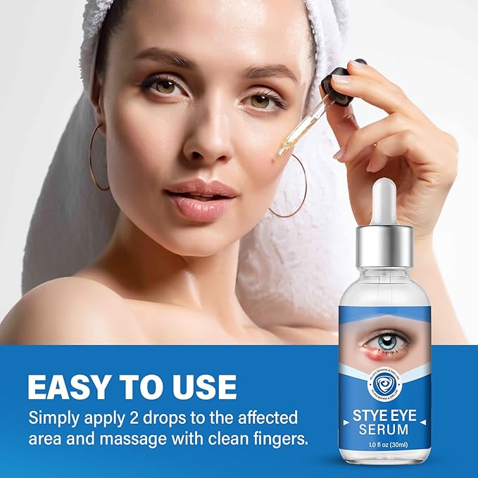 Stye Eye Treatment, Stye Eye Serum for Styes Chalazion and Blepharitis, Gently Cleanses Lashes and Eyes, Restore Healthier Eye Skin, 1 Fl.oz-Velvo Beauty