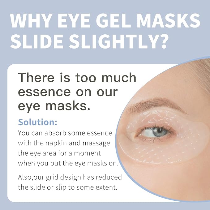 Hydro Collagen Eye Mask Crystal Eye Patches Anti-Aging Under eye Pads Natural Eye Treatment for Wrinkles Dark Circles Bags Moisturize Puff Eye Spa-16 Pairs-Velvo Beauty