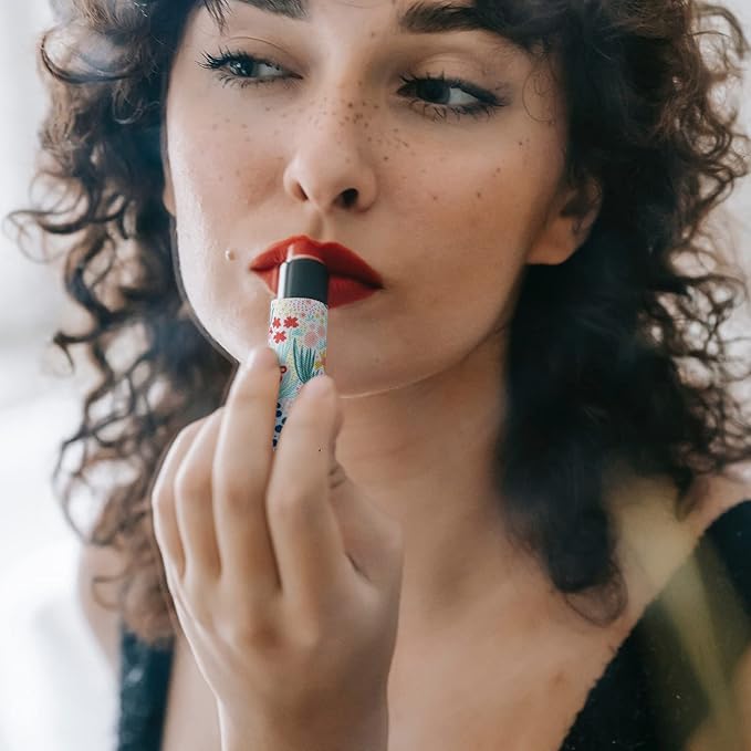 6 Pack Compact Clip-On Chapstick Holder Premium Release Clip Neoprene Sleeve Lip Balm with Clip Fits Most Standard Lip Balm, Large-Velvo Beauty