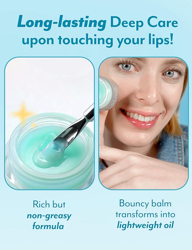 SelfBeauty Lip Mask - Cool Mint Rosemary, Vegan Lip Balm, Daily Lip Moisturizer, Overnight Hydrating Lip Treatment with Cool Mint, Lip Scrub Exfoliator Intensive Lip Repair, 0.51fl.oz-Velvo Beauty