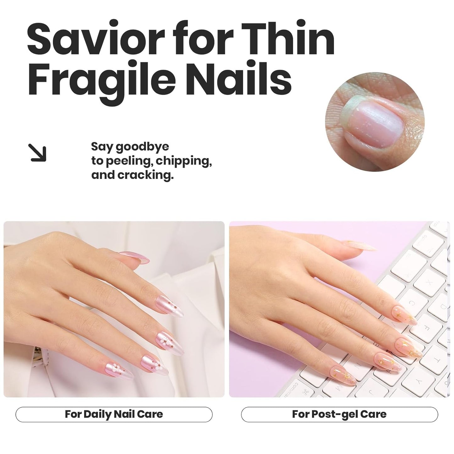 Beetles Pearl Nail Polish Set 6 Colors 15 ML Quick-drying Shimmer Glitter Pearl White Pink Blue Mermaid Nail Polish Kit, Spring Pastel Iridescent DIY Manicure Gift for Women-Velvo Beauty