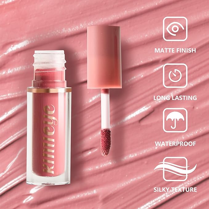 12Pcs Velvet Matte Liquid Lipstick Set, Waterproof Long Lasting Quick-drying Non-Stick Cup Nude Lip Stain Kit, Up to 24H Wear, Professional Lip Makeup Gift Kit for Women (SET A)-Velvo Beauty