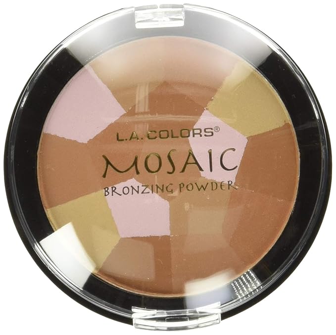 L.A. Colors Mosaic Bronzer/Blush Compact, Golden Bronze, 0.09 Ounce (Pack of 2)-Velvo Beauty