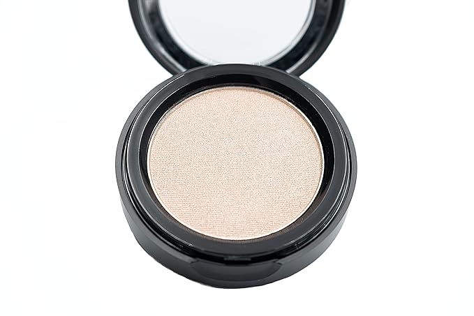 Shiny Warm Sand Beige Taupe Nude Natural Tone Satin Finish Pressed Powder Single Vegan Eyeshadow; Talc, Paraben & Cruelty Free-Velvo Beauty