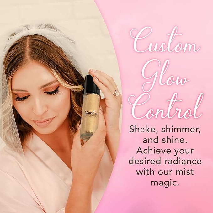 StansOut Beauty Co Bridal Glow Setting Spray | Dewy Illuminating Face Mist Fixing Spray for Makeup Finish | Long-Lasting Makeup Setting Spray for Face Paint, Dewy Finish, and Mature Skin 120ml-Velvo Beauty