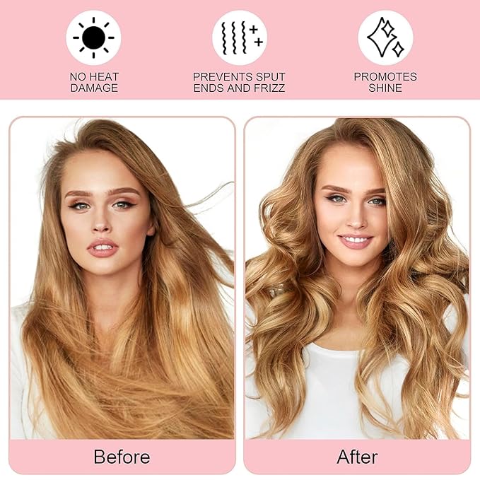 Heatless Curling Rod Headband, Upgraded 60" Extra Long Heatless Curls Headband Soft Hair Curlers to Sleep In Hair Rollers No Heat Curls (Green)-Velvo Beauty