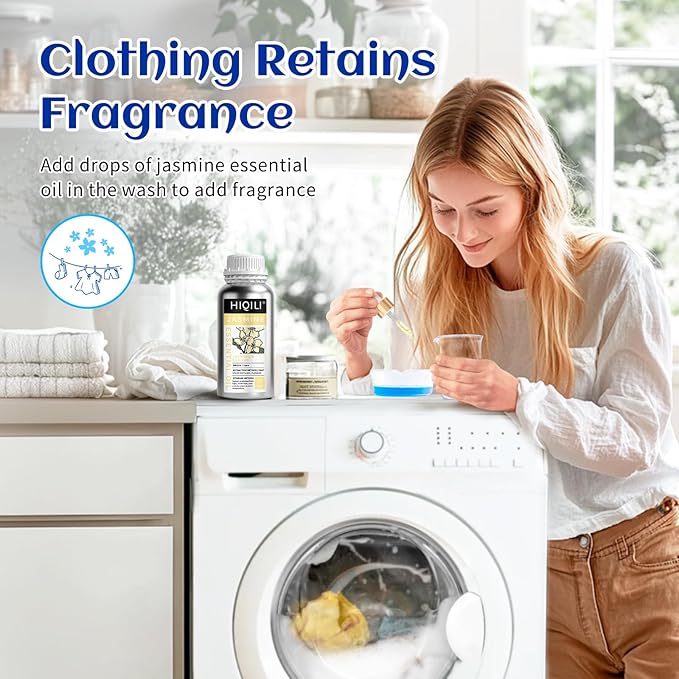 HIQILI 16 Fl Oz Jasmine Essential Oil, 100% Pure Natural for Diffuser, Hair, Skin, Perfume Making - 500ML-Velvo Beauty