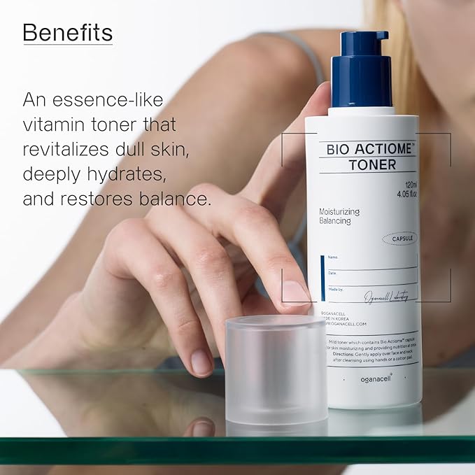 Oganacell Bio Actiome Toner with Kombucha and Probiotics | Boosts Radiance and Corrects Dark Spots | Alcohol-Free Essence for All Skin Types, Dull Complexion | 4.05 fl.oz-Velvo Beauty