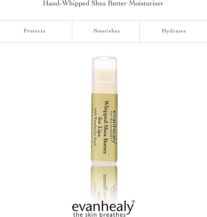 evanhealy Whipped Shea Butter for Lips | Organic Red Raspberry Seed Oil, Beeswax, & Argan Oil | Moisturizing Lip Balm (3 Pack)-Velvo Beauty