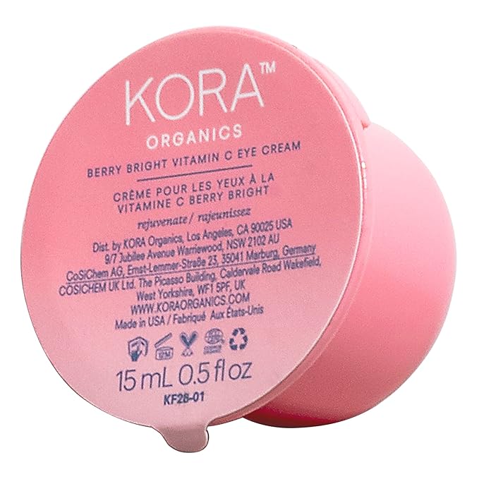 KORA Organics Berry Bright Firming Vitamin C Eye Cream Refill Pod | Hydrate & Strengthen | Certified Organic | Cruelty Free | 0.50 fl oz-Velvo Beauty