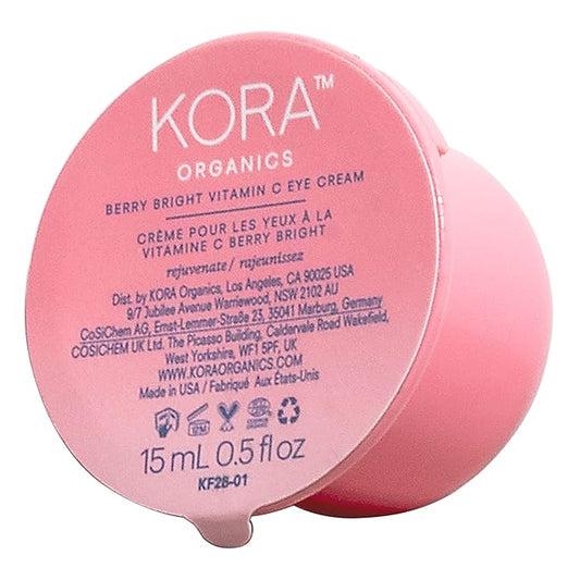 KORA Organics Berry Bright Firming Vitamin C Eye Cream Refill Pod | Hydrate & Strengthen | Certified Organic | Cruelty Free | 0.50 fl oz-Velvo Beauty
