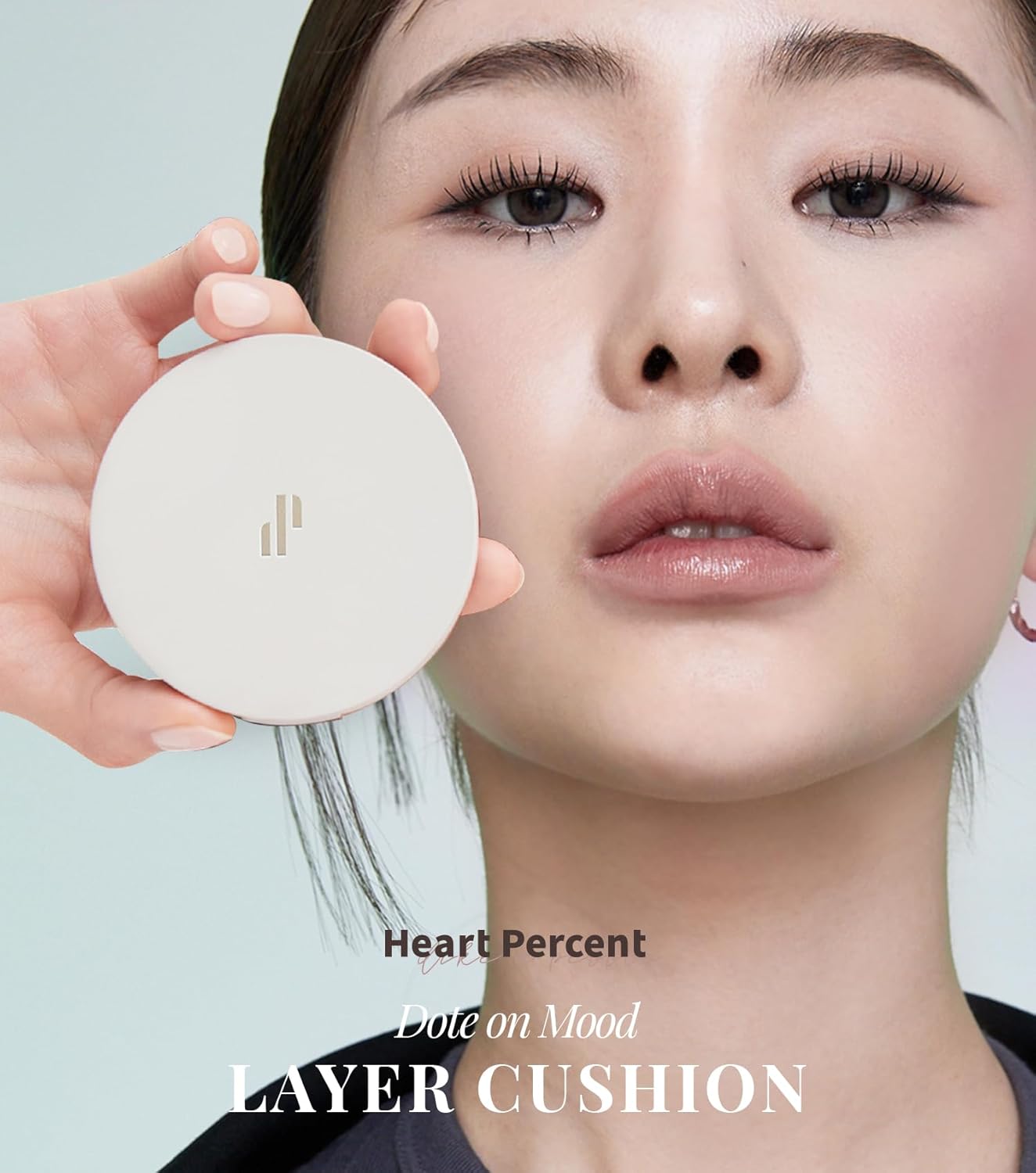 Heart Percent Dote on Mood Layer Cushion SPF 50+/PA+++ with Refill, Satin Glow Silky Flawless Finish Full Coverage Advanced Skincare Foundation (#21Y)-Velvo Beauty