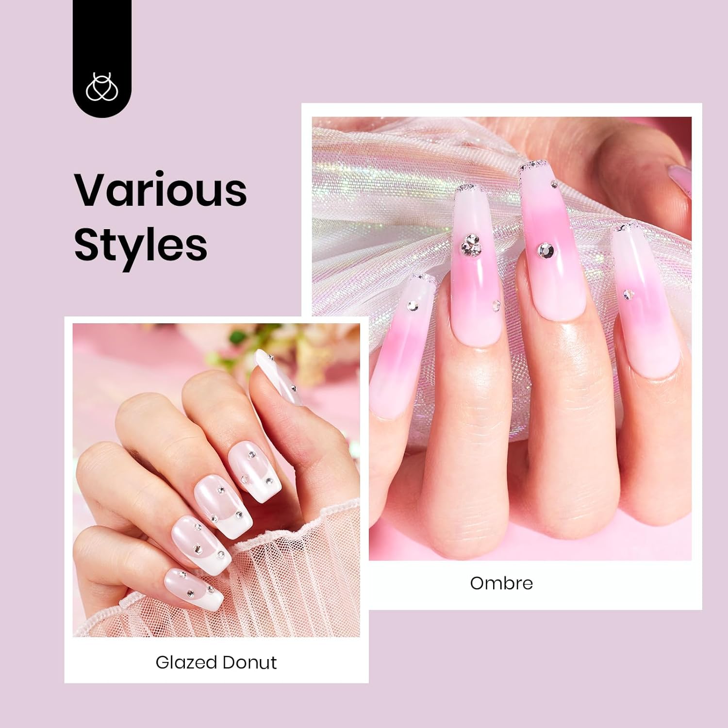 Beetles Nude Gel Nail Polish - 15ml Nude Purple Jelly Gel Polish Neutral Nail Polish Nail Concealer Sheer Translucent Effect Soak Off UV French Nail Art Manicure Salon DIY Gifts for Women-Velvo Beauty