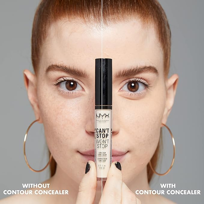 NYX PROFESSIONAL MAKEUP Can't Stop Won't Stop Contour Concealer, 24h Full Coverage Matte Finish - Fair-Velvo Beauty