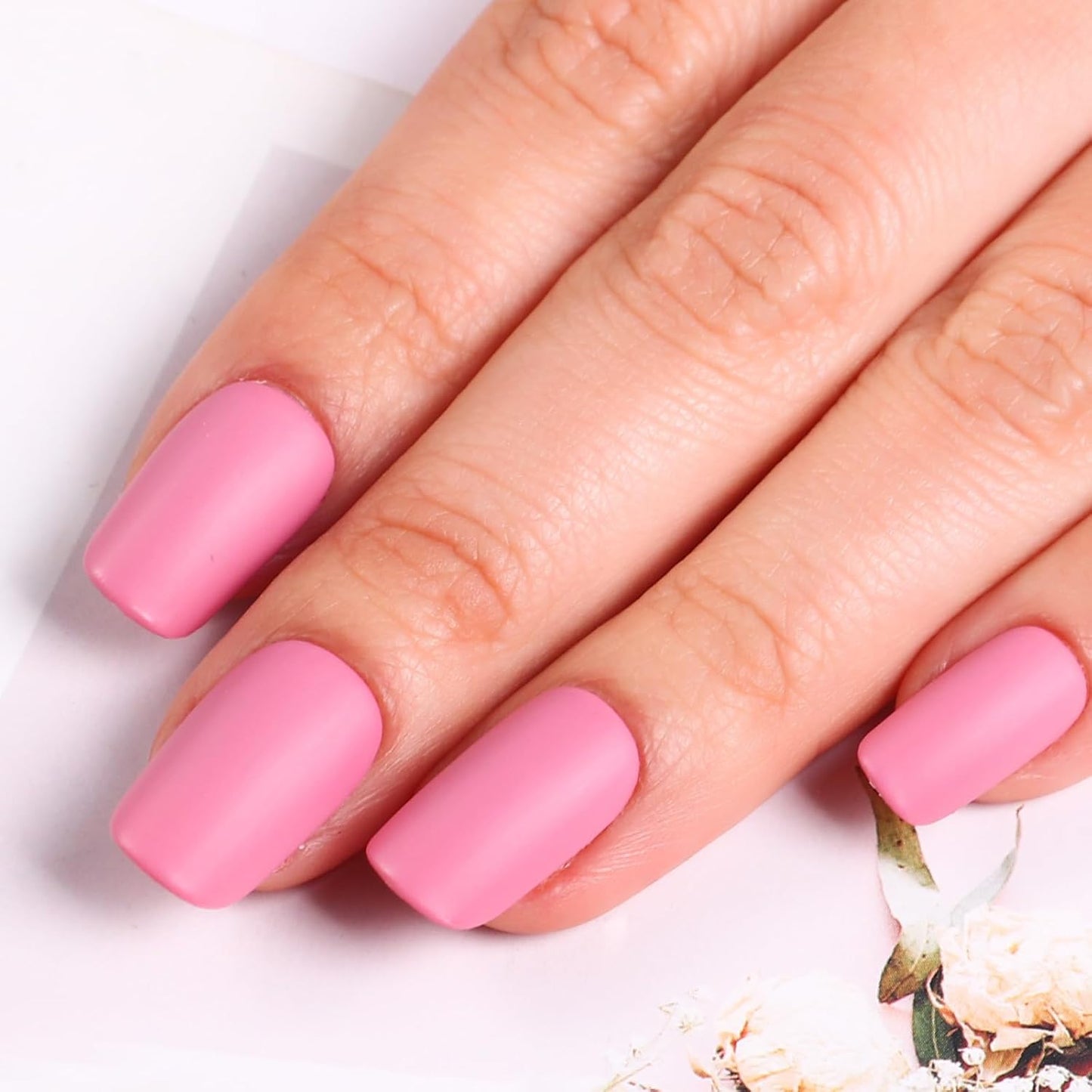 Matte Nail Polish Air Dry Nail Lacquer for Nail Art Varnish, Mist Effect Matte Finish Velvet Nail Polish, 0.35 fl oz (Deep Pink-22, 10 ML)-Velvo Beauty