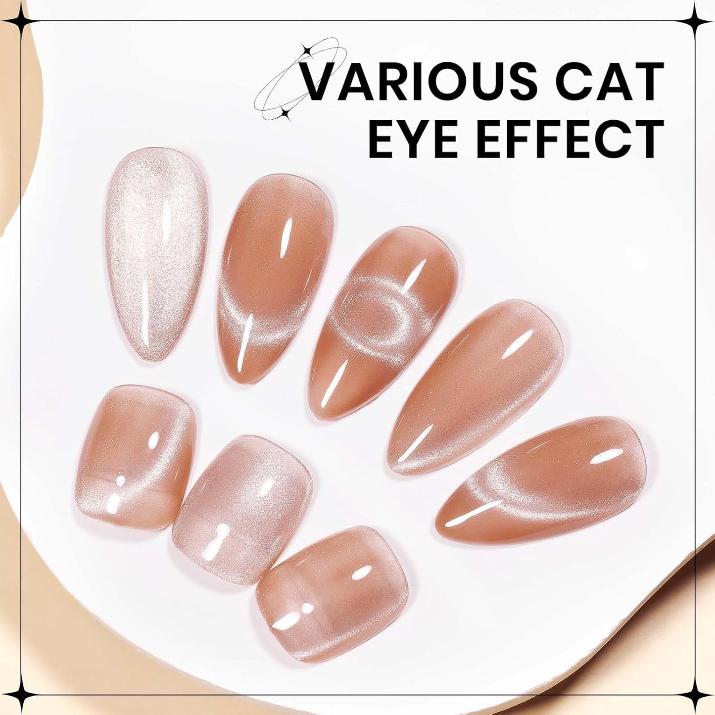 10ml Cat Eye Gel Nail Polish with Magnetic Nail Polish Gel for Home Manicure Nails DIY-Velvo Beauty