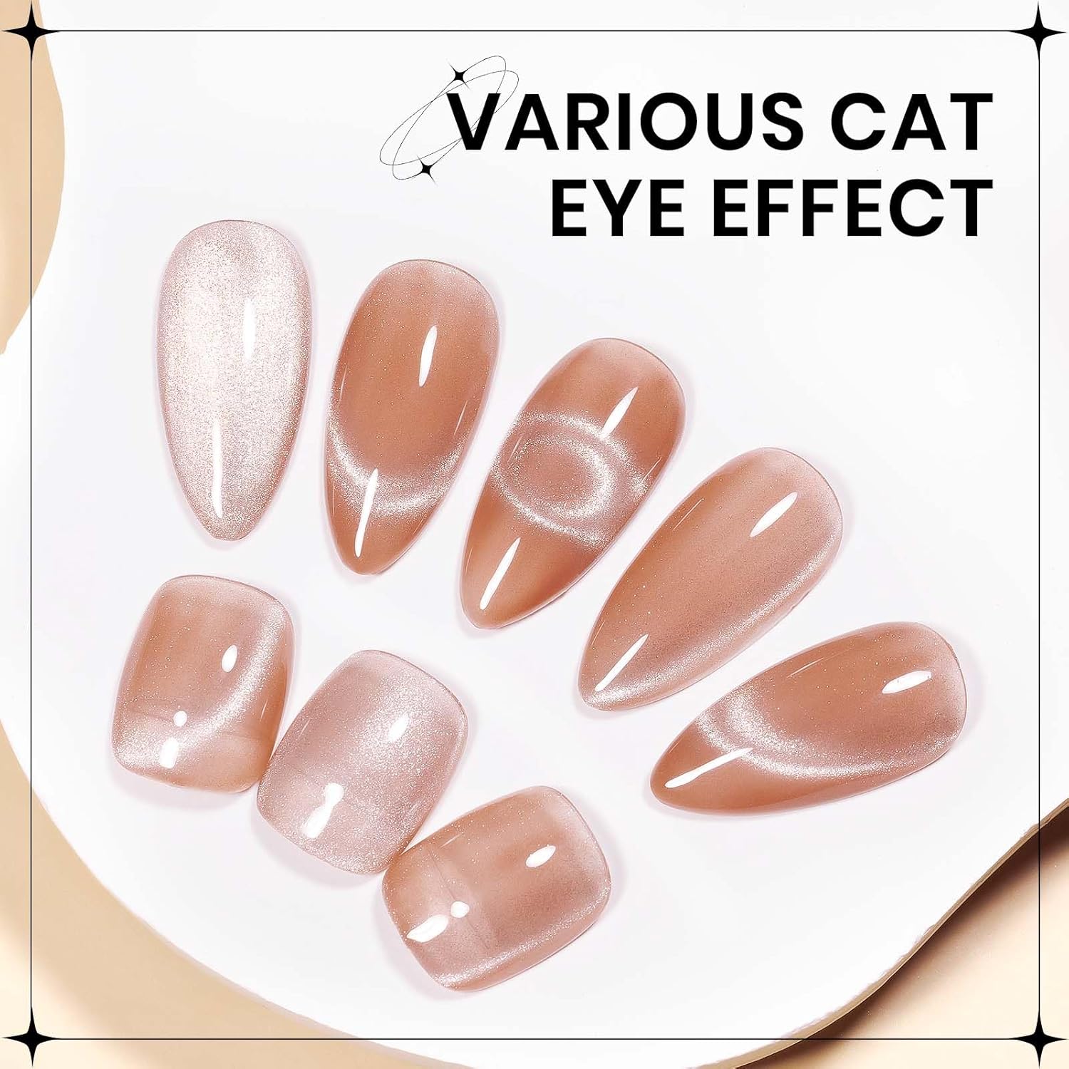 10ml Cat Eye Gel Nail Polish with Magnetic Nail Polish Gel for Home Manicure Nails DIY-Velvo Beauty