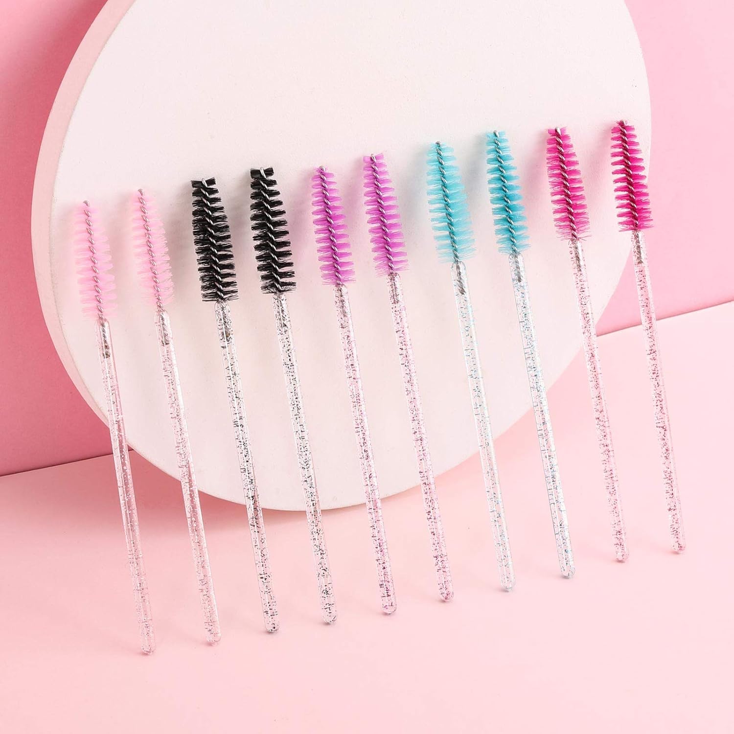 Tbestmax 1000 Disposable Mascara Wands Eyelash Brush Spoolies for Eyebrow Eye Lash Extension Colorful-Velvo Beauty