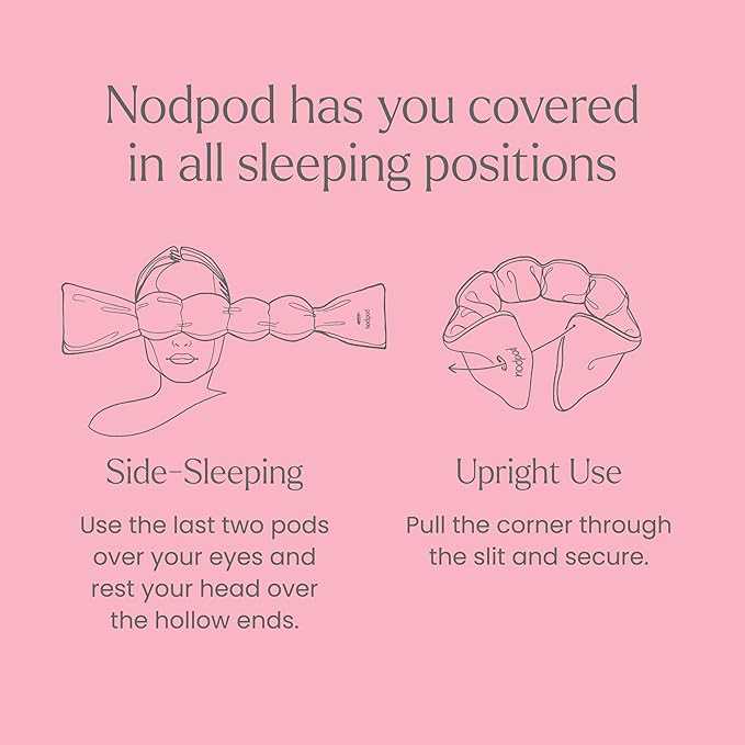 Nodpod Gentle Pressure Sleep Mask | Patented Light Blocking Design for Sleeping, Traveling & Relaxation - Blush Pink-Velvo Beauty