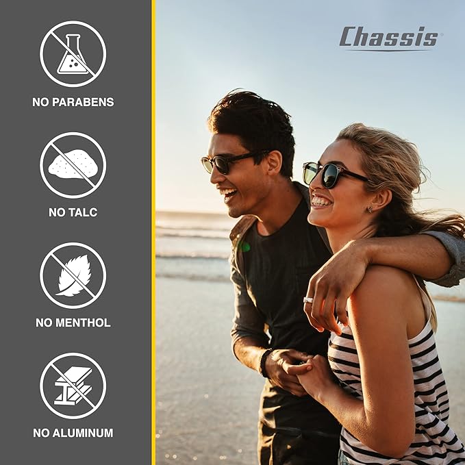 Chassis Gift Set with Flushable Foam, Premium Body Powder, and Shower Primer, Body Powder, Body Wash, and Flushable Wipe Alternative-Velvo Beauty