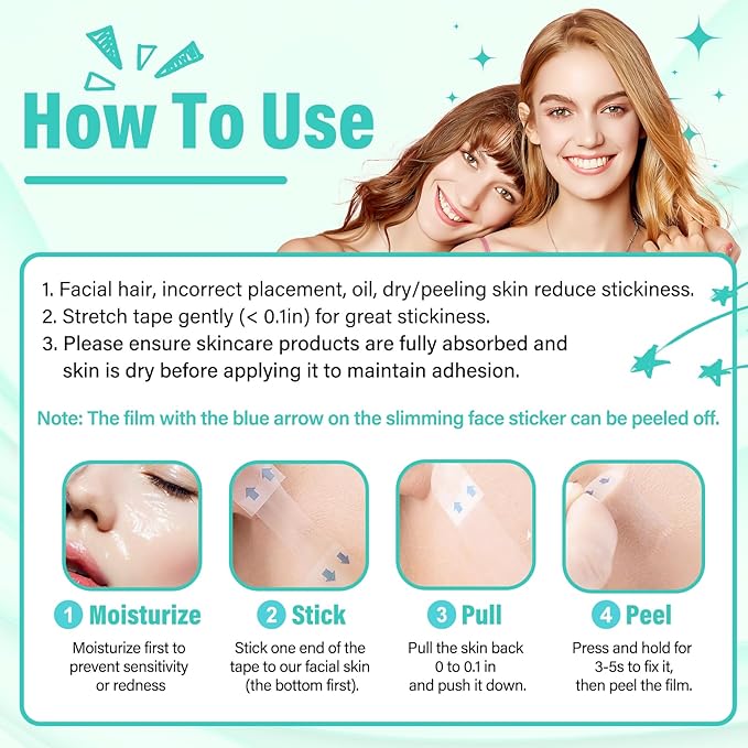 Face Lift Tape Invisible, Facelift Tape for Face, Neck Strips Lift Turkey Neck, Skin Lifting Tapes V Edge Patches for Wrinkle, Jowl, Eye, Double Chin, Loose Sagging Skin (1 Count (Pack of 200))-Velvo Beauty