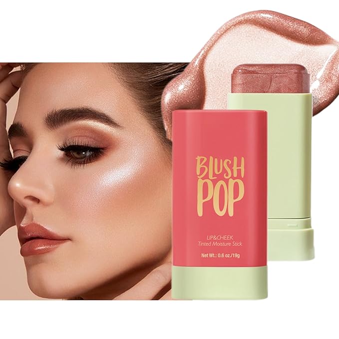 Blush Stick, Cream Blush Stick for Cheeks & Lips, Blendable Long-Lasting Multi-Use Contour Stick & Highlighter Makeup (#5 HIGHLIGHT)-Velvo Beauty